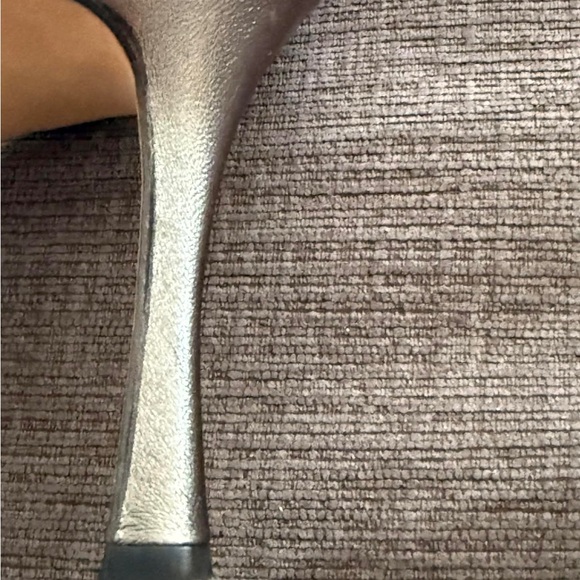 Manolo Blahnik Gunmetal Peep-Toe Heels - Picture 10 of 15
